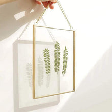 25x20cm Bilderrahmen Kupfer Messing Glas Fotorahmen Gold