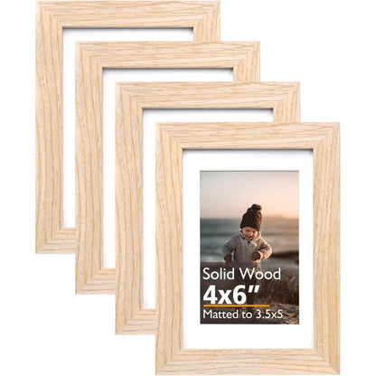 Bilderrahmen Naturholz mit Acrylglas 10x15 für Bilder