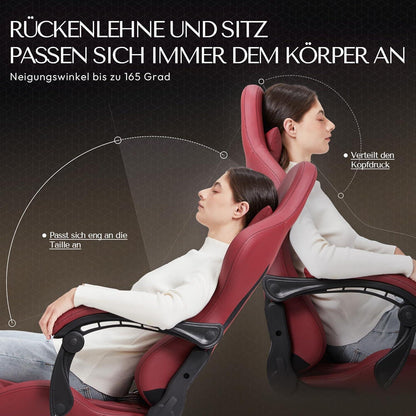 Dowinx Gaming Stuhl Ergonomischer PC-Stuhl Massage