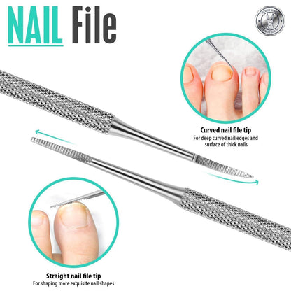 Eckenheber Nagelfeile Set Edelstahl professionelle Maniküre