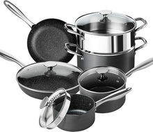 Kochtopf Set 10-teilig mit Siebdeckel und Induktion