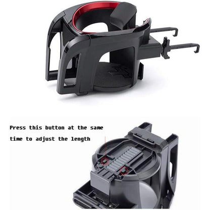 2-in-1 Getränkehalter & Handyhalter für Auto – Schwarz/Rot