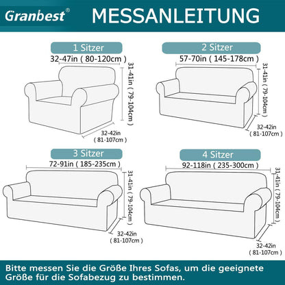 Elastischer Sofabezug 3-Sitzer Salbei - Modern & Schutzhülle
