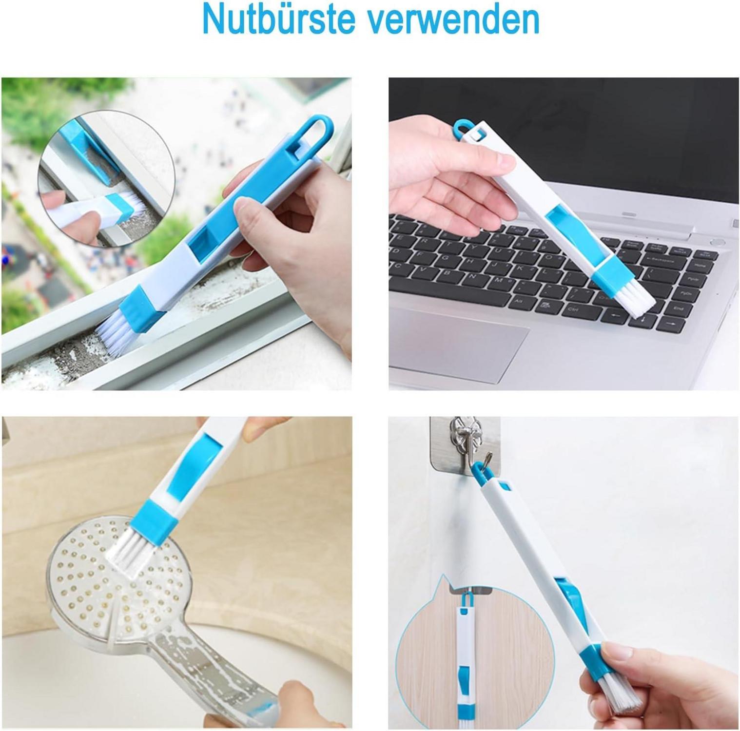 3-in-1 Teleskop Fensterwischer Set 31cm mit 180° drehbaren