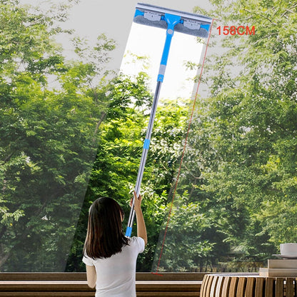 Teleskop Fensterwischer Abzieher Set 31cm 180° drehbar mit Verlängerungsstange