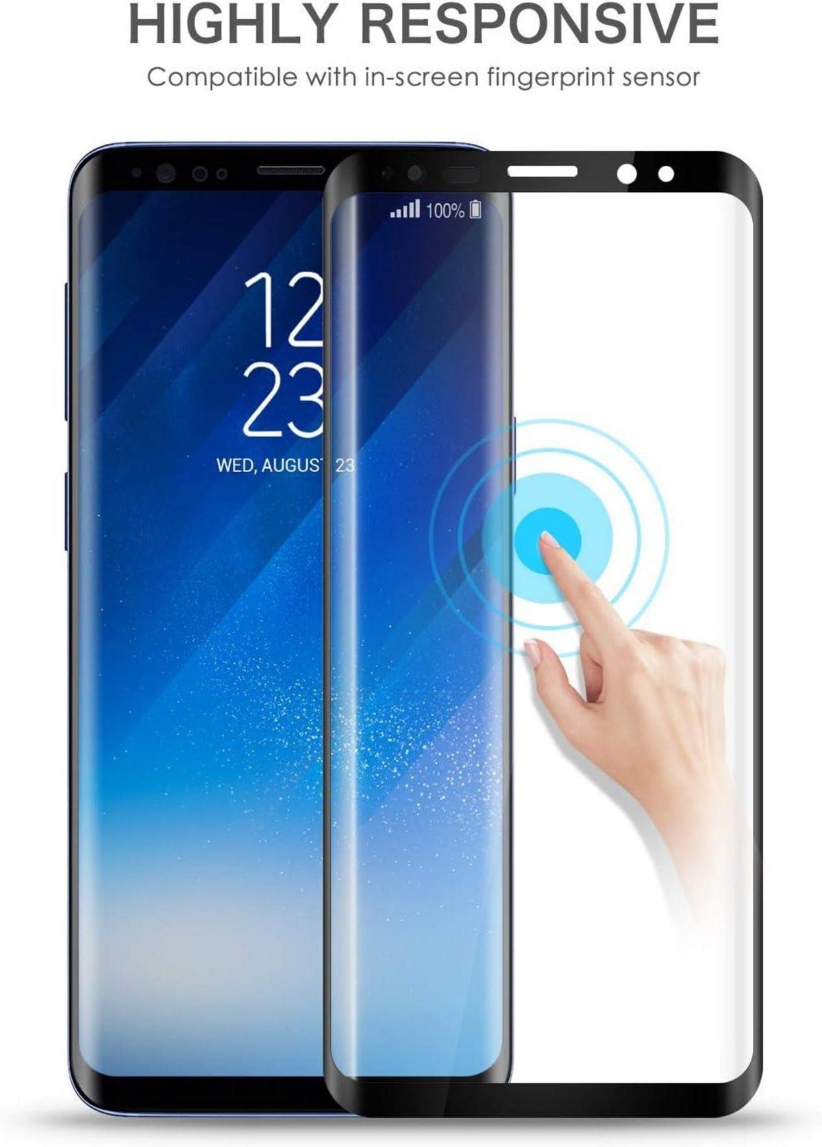 Displayschutzfolie Samsung Galaxy S8 2 Stück 9H HärteTransparent