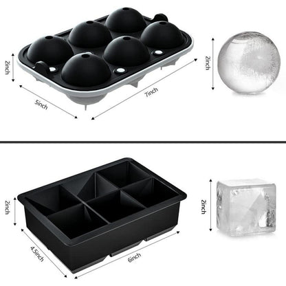 XXL Silikon Eiswürfelform mit Deckel für Whisky Cocktails