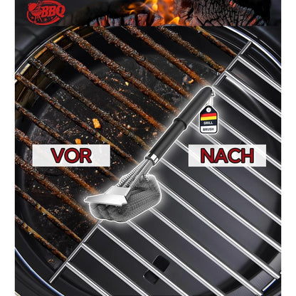 Robuste Grillbürste Drahtbürste Grillzubehör aus Edelstahl