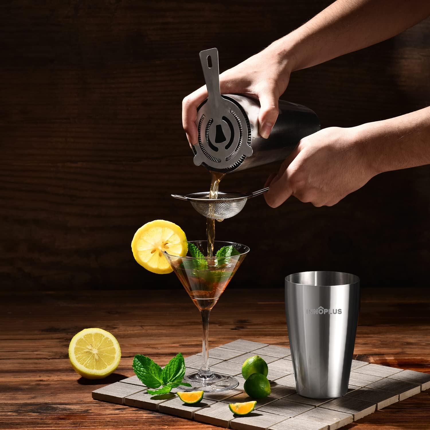 Premium Cocktail Shaker Set Boston Edelstahl 800ML 600ML