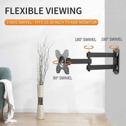 TV Wandhalterung Schwenkbar 13-30 Zoll LED LCD Flach Curved Bildschirm