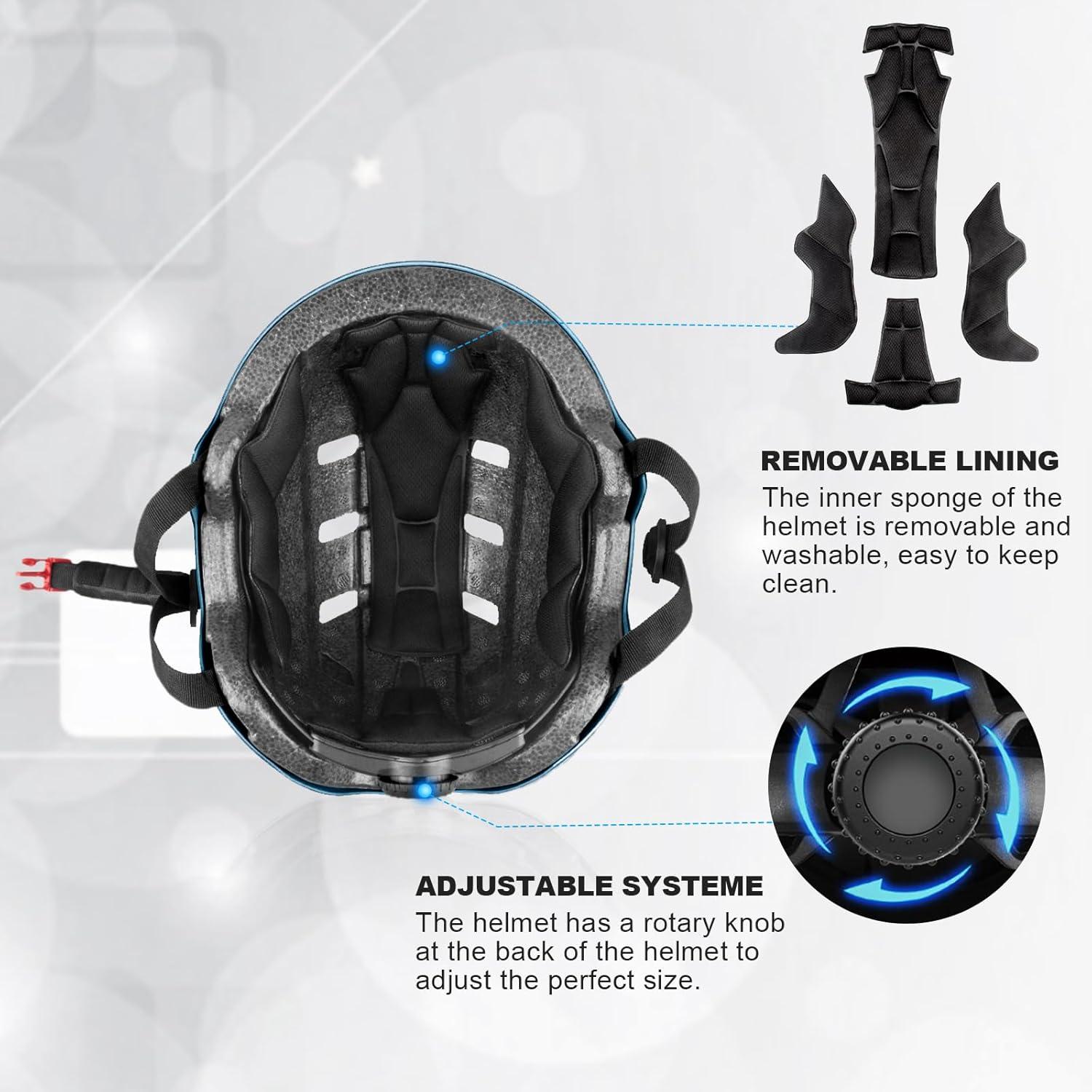 Fahrradhelm Kinder KORIMEFA Radhelm CE Motorrad Blau S 3-14