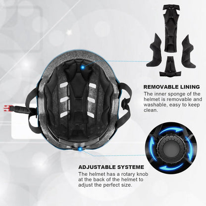 Fahrradhelm Kinder KORIMEFA Radhelm CE Motorrad Blau S 3-14