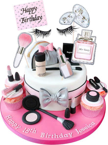 Geburtstag Mädchen Torten Schminke Deko Cupcake Topper 7-teilig