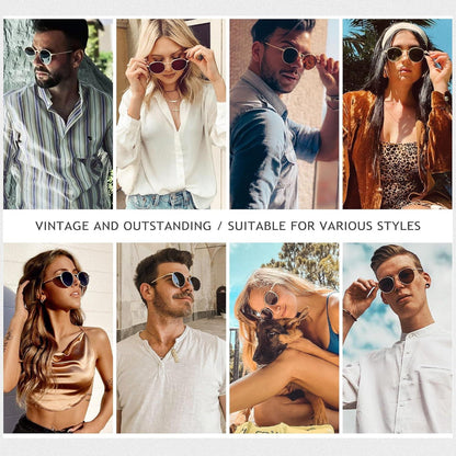 Polarisierte Vintage Sonnenbrille für Frauen Männer - Gold