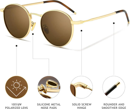 Polarisierte Vintage Sonnenbrille für Männer und Frauen UV400 Sungait