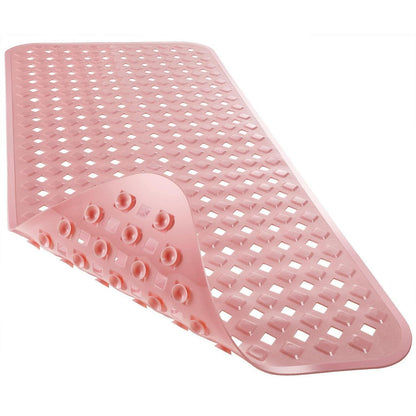Rutschfeste Badewannenmatte mit Abflusslöchern – Rosa