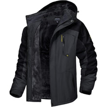 Herren Winter Skijacke Fleece Gefüttert Wasserdicht Atmungsaktiv Grau XXL