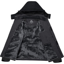 Herren Winter Skijacke Fleece Gefüttert Wasserdicht Grau Schwarz 3XL