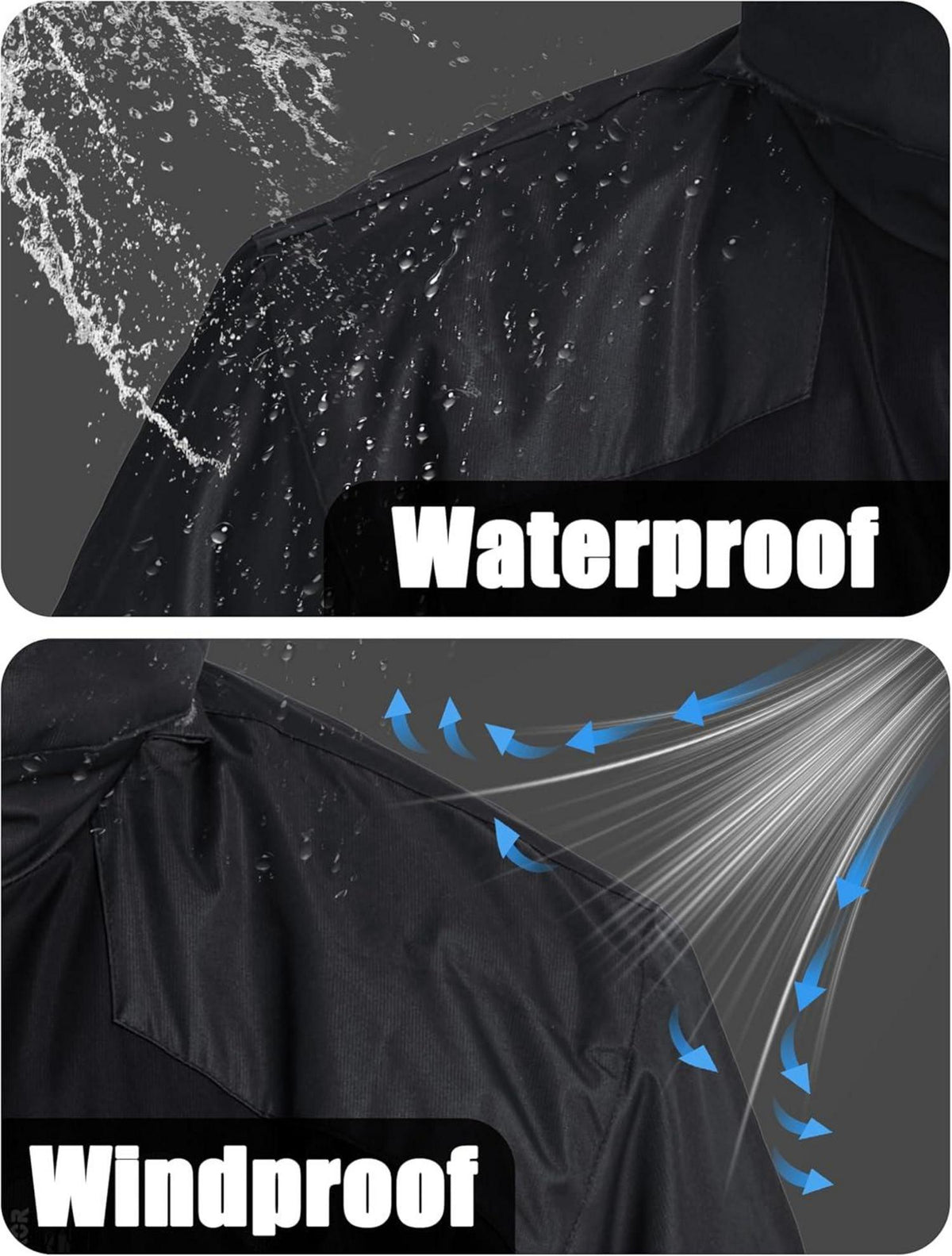 Herren Winter Skijacke Outdoor Fleece Softshell  wasserdicht winddicht M Schwarz-Grau