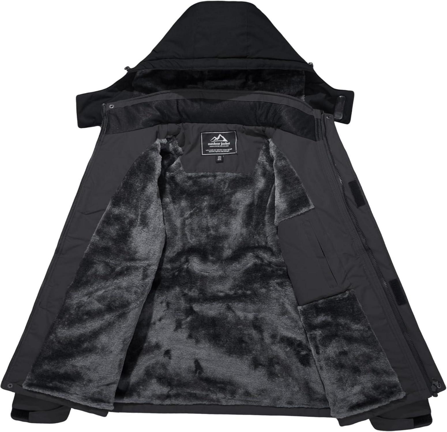 Herren Winter Skijacke Fleece Gefüttert Outdoorjacke