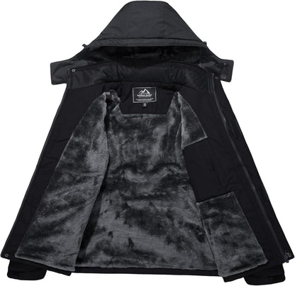 Herren Winter Skijacke Fleece Gefüttert Wasserdicht