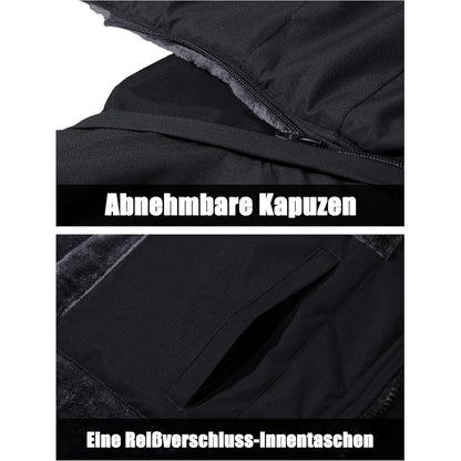 Herren Winter Skijacke Fleece Gefüttert Outdoor