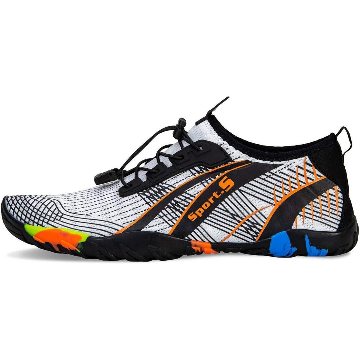 Aqua Schuhe Damen Herren Schnell Trocknend Weiß Orange 45 EU