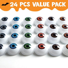 24 Stück Halloween Gruselige Realistische Augen, 12 Paar