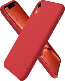 iPhone XR Silikon Case Ultra Dünn Flüssig Handyhülle - Rot