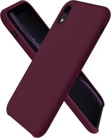 iPhone XR Silikon Case Ultra Dünn Flüssig Silikon Hülle Weinrot