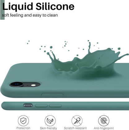 iPhone XR Silikon Case Hülle Flüssiges Silikon Handyhülle Schutz 6,1