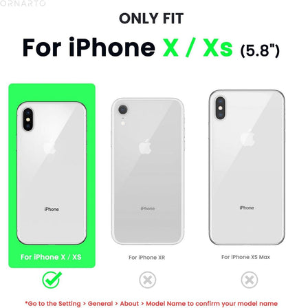 ORNARTO iPhone XS/X Silikon Case | Ultra Dünn | Handyhülle