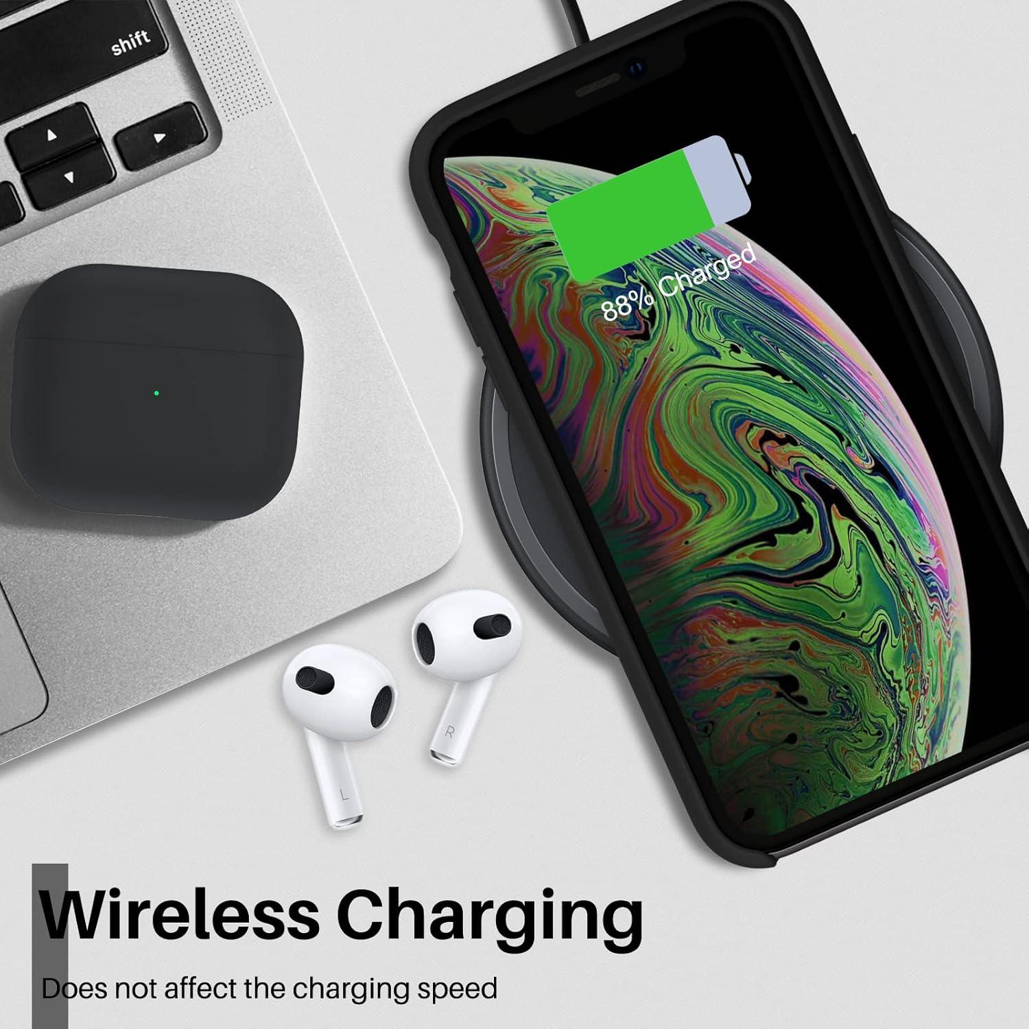 iPhone XS/X Silikon Case - Ultra Dünn, Flüssig, Schwarz, 5,8 Zoll