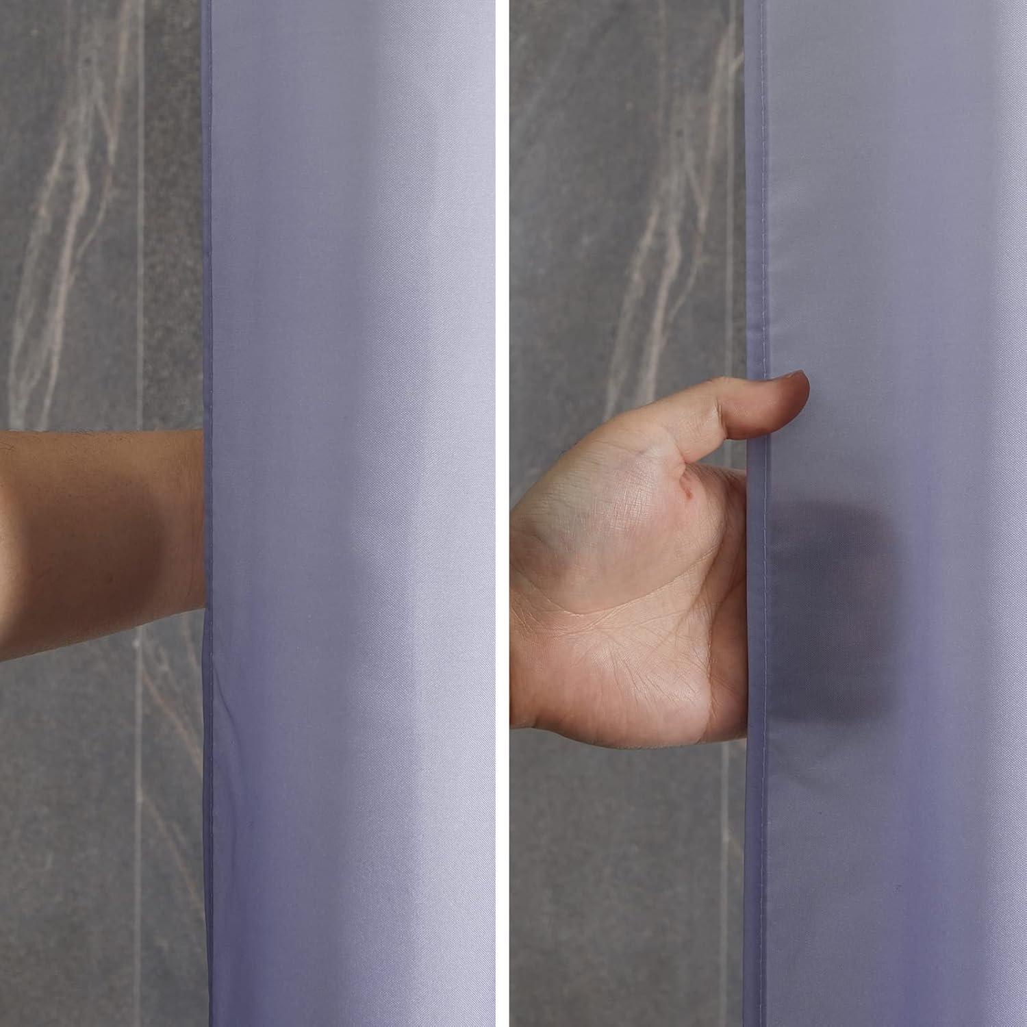Anti-Schimmel Duschvorhang 180x180cm Wasserdicht Stoff Gradient Lila