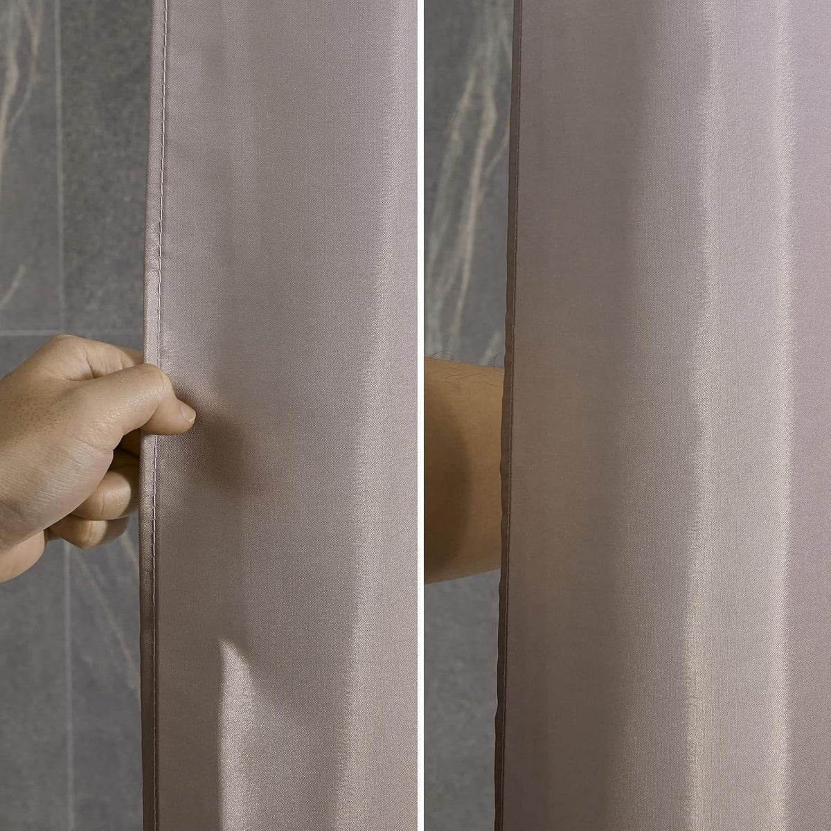 Duschvorhang 180x200cm Textile Anti-Schimmel Wasserdicht Waschbar Bad