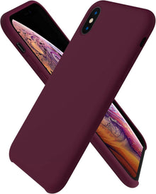 iPhone XS/X Silikon Case Ultra Dünn Flüssig Handyhülle Schutz Weinrot