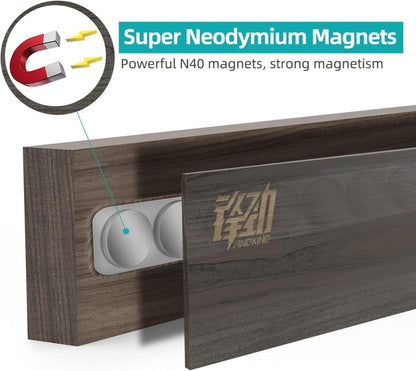 Magnetischer Messerstreifen Eschenholz 40cm für Küche