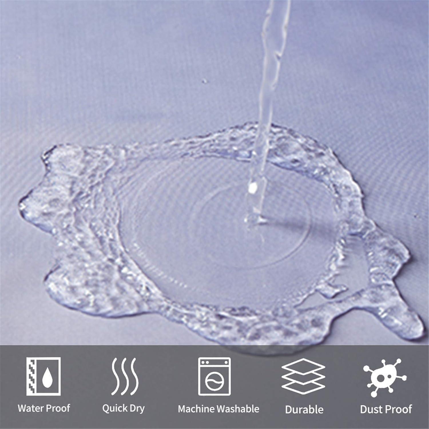 Duschvorhang 90x180 Gradient Lila Polyester Wasserabweisend Schimmelresistent - Furlinic
