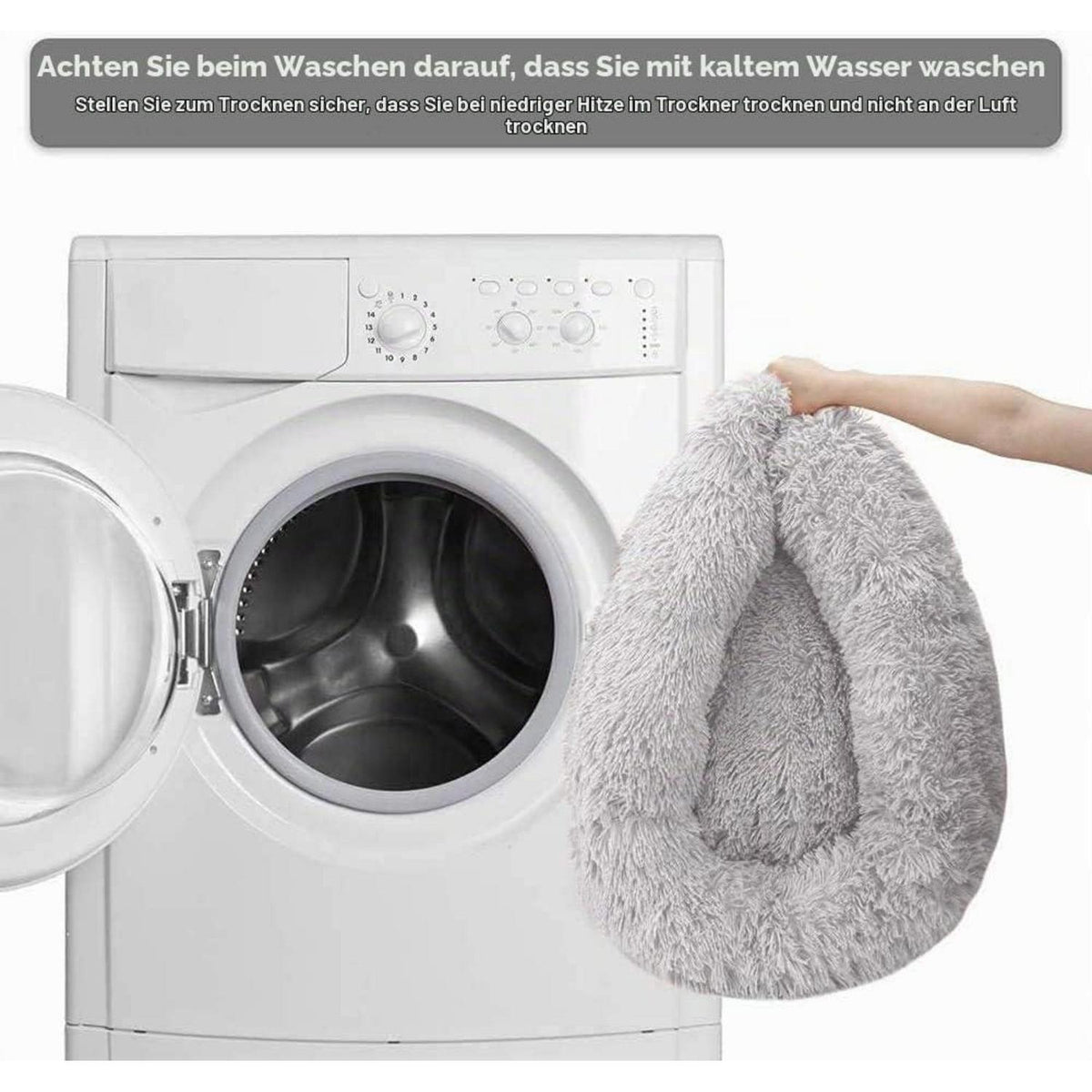 Flauschiges Hundebett Orthopädisch Grau 120cm
