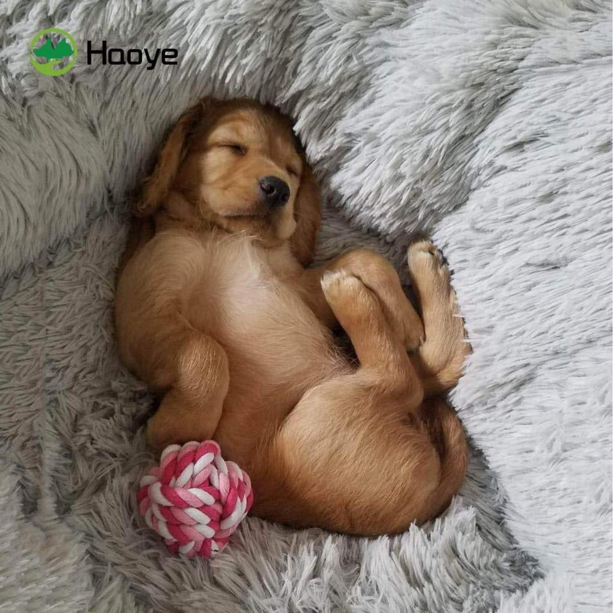 Flauschiges Hundebett Orthopädisch Grau Ø 110cm