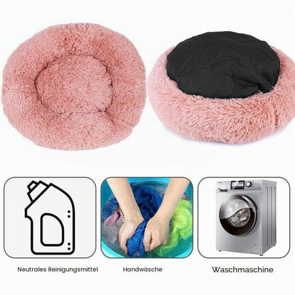 Flauschiges Hundebett Orthopädisch Rosa 120x120x20 cm