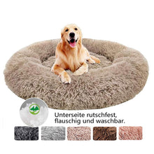 Flauschiges Hundebett Orthopädisch L 110x110cm Khaki