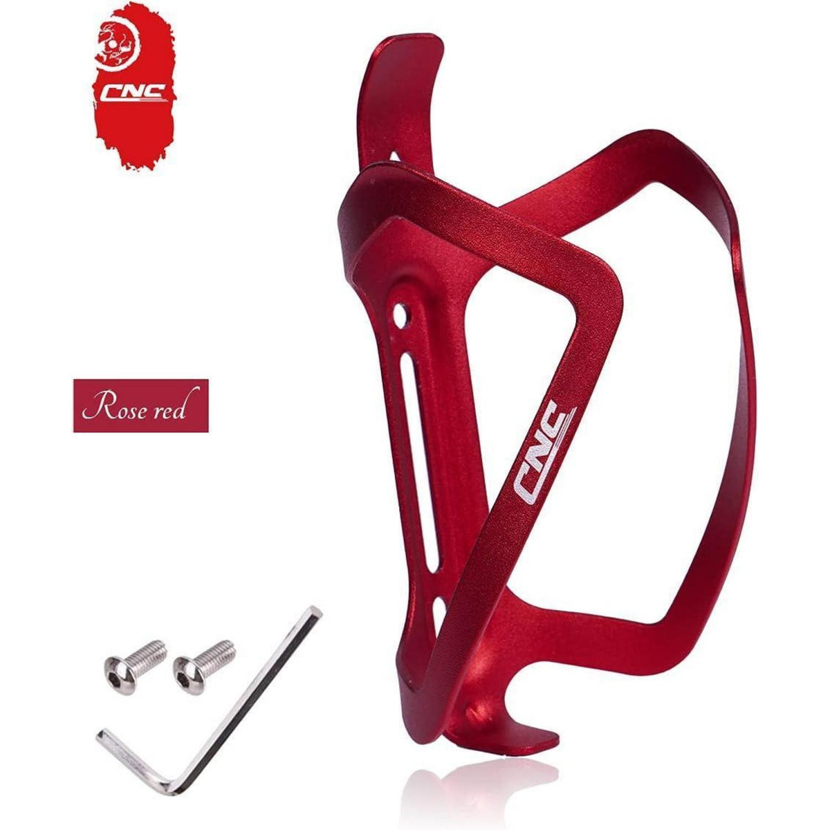 CNC Fahrradflaschenhalter Set (2x) – Rot