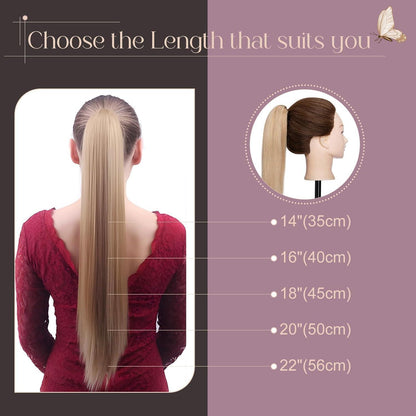 Remy Echthaar Zopfponytail #4/27 Mittelbraun Dunkelblond