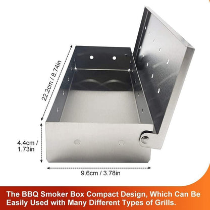 Edelstahl Smokerbox für Gasgrill Räucherbox Grill Zubehör