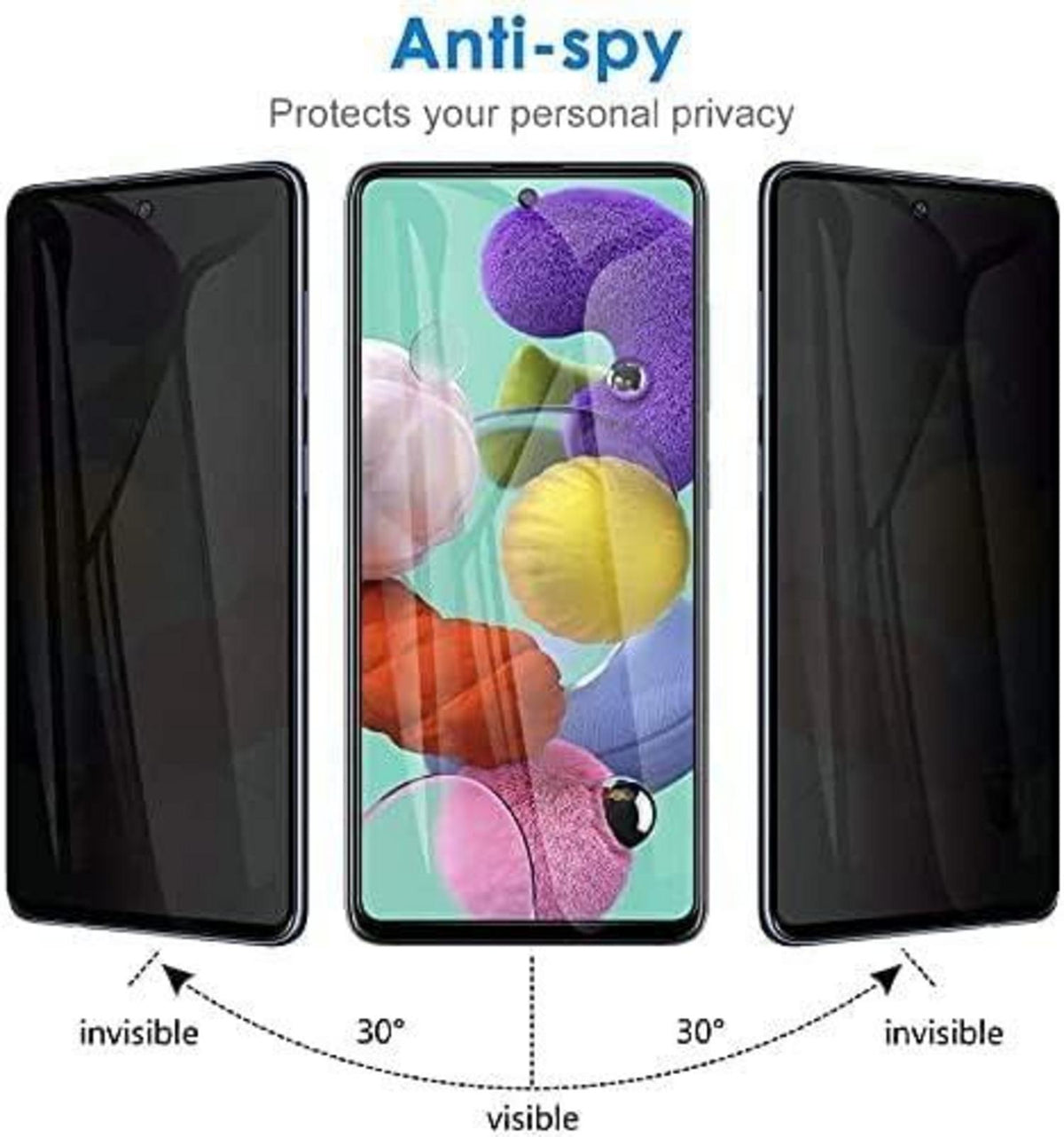 Panzerfolie Samsung Galaxy A71 - Anti Spy Blickschutzfolie