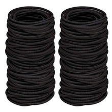 100er Pack Schwarz Elastische Haargummis Ohne Metall für Mädchen