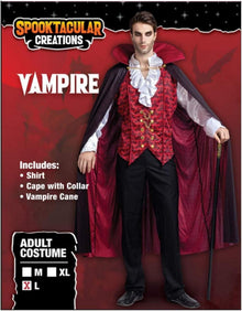 Deluxe Renaissance Vampir Halloween Kostüm Herren S-XL