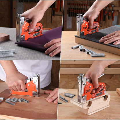 3-in-1 Handtacker Set mit 3000 Klammern - Profi Tacker Holz