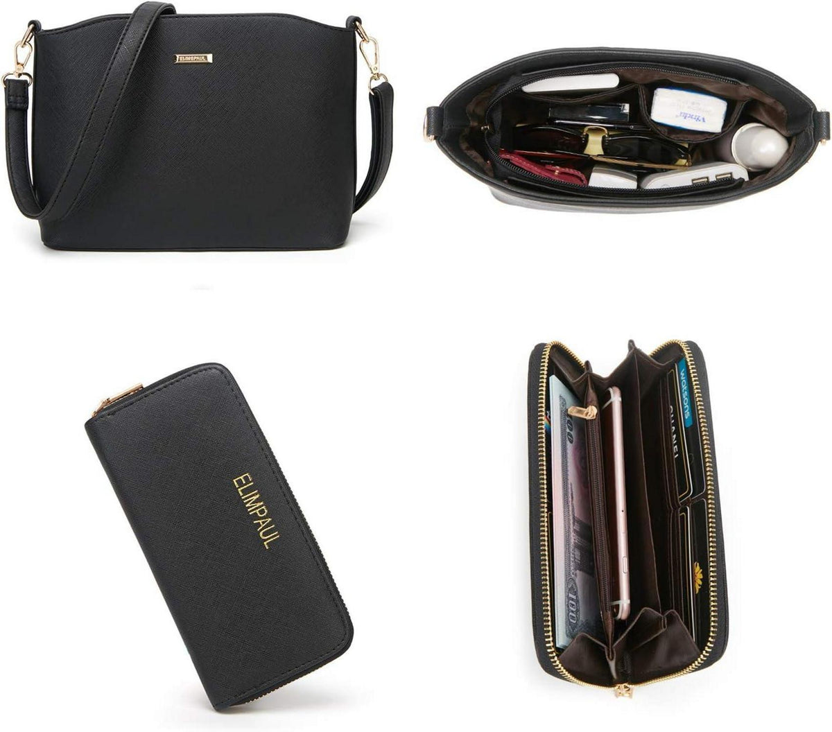 Damen Handtasche Tote Shopper Schultertasche Umhängetasche Geldbörse